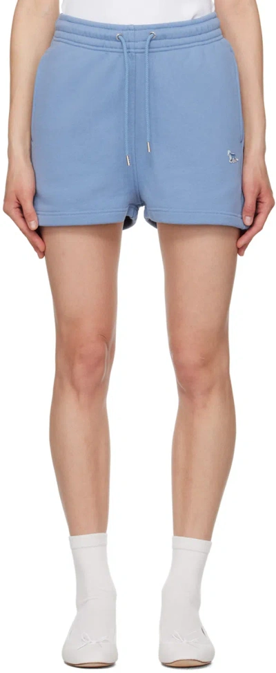 Maison Kitsuné Blue Baby Fox Shorts In P428 Hampton Blue