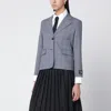 Maison Kitsuné Blue Checked Single-breasted Blazer In Gray