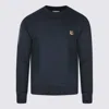 Maison Kitsuné Fox Logo-patch Sweatshirt In Ink Blue