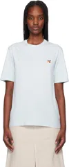 Maison Kitsuné Blue Fox Head Patch Regular T-shirt In 0072 Cirrus Blue