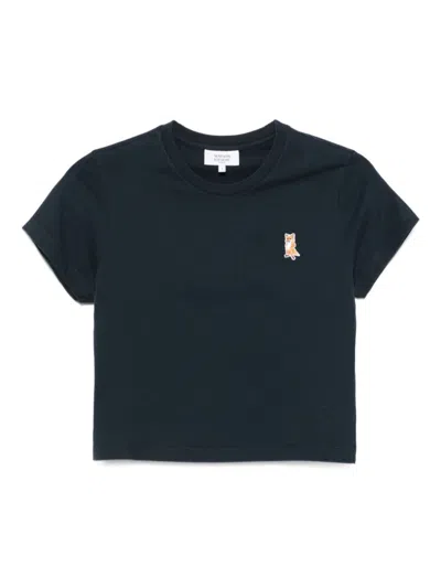 MAISON KITSUNÉ BLUE LADY FOX COTTON T-SHIRT