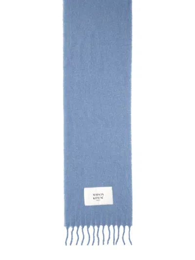 MAISON KITSUNÉ BLUE LOGO SCARF