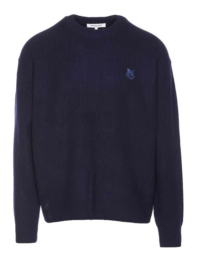 MAISON KITSUNÉ MAISON KITSUNE BLUE SWEATER
