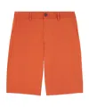 Maison Kitsuné Cotton Bermuda Shorts With Back Logoed Label In Red