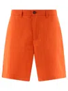 Maison Kitsuné Cotton Bermuda Shorts With Back Logoed Label