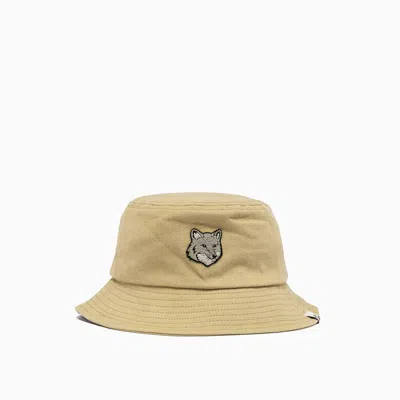 Maison Kitsuné Beige Bold Fox Head Hat
