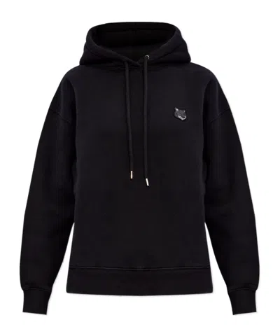 Maison Kitsuné Bold Fox Cotton Hoodie In Black