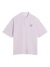 Maison Kitsuné Bold Fox Head-appliqué Polo Shirt In Purple