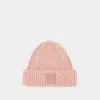 Maison Kitsuné Bold Fox Head Beanie In Pink