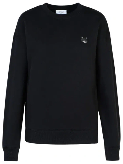 Maison Kitsuné Bold Fox Head Black Cotton Sweatshirt