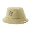 Maison Kitsuné Bold Fox Head Bucket Hat In Beige