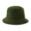 Maison Kitsuné Bold Fox Head Patch Bucket Hat In Green