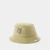 Maison Kitsuné Bold Fox Head Bucket Hat In Green