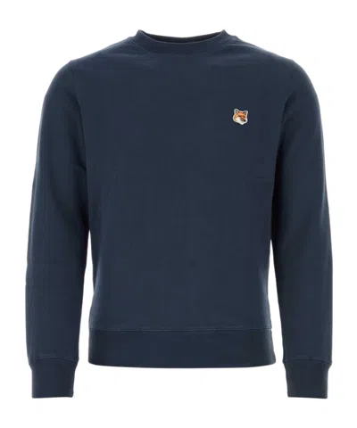 MAISON KITSUNÉ MAISON KITSUNÉ FOX HEAD PATCH CREWNECK SWEATSHIRT