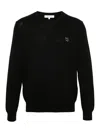 Maison Kitsuné Bold Fox Head Crewneck Sweater In Negro