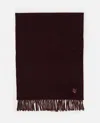 Maison Kitsuné Bold Fox Head Double Face Scarf In Brown