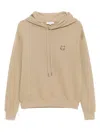 Maison Kitsuné Maison Kitsune Chillax Patch Regular Hoodie Chamomile In Brown