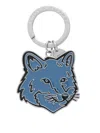 Maison Kitsuné Bold Fox Head Keyring In Grey