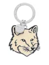 Maison Kitsuné Bold Fox Head Keyring In Neutrals