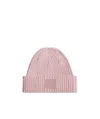 Maison Kitsuné Bold Fox Head Leather Patch Beanie In Pink