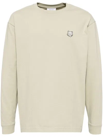 Maison Kitsuné Bold Fox Head Long-sleeved T-shirt In Neutrals