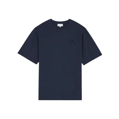 Maison Kitsuné Bold Fox Head Oversize T-shirt In Blue