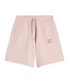 Maison Kitsuné Bold Fox-head Paneling Loose Sports Shorts In Pink