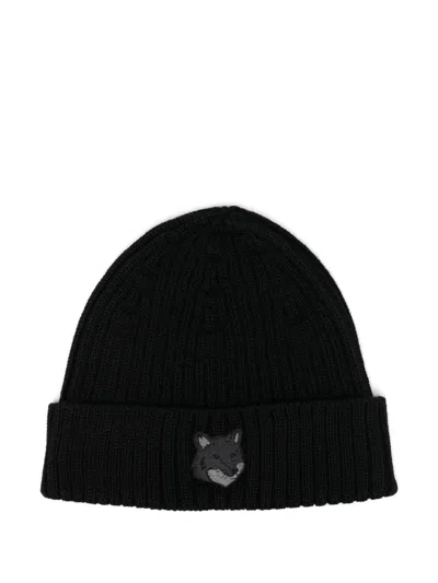 MAISON KITSUNÉ BOLD FOX HEAD PATCH BEANIE