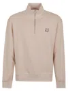 Maison Kitsuné Bold Fox Head Patch Comfort Half Zipped Sweatshirt