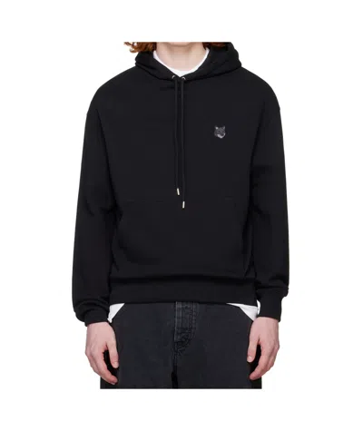 Maison Kitsuné Bold Fox Head Patch Comfort Hoodie In Black