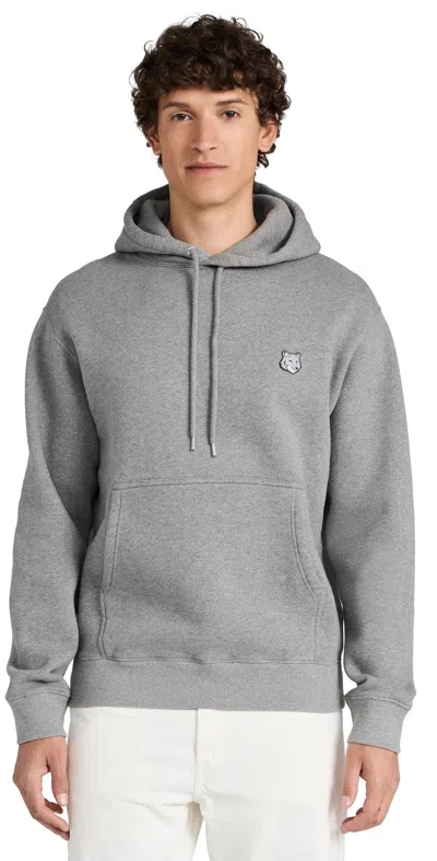 Maison Kitsuné Bold Fox Head Patch Comfort Hoodie Medium Grey Melange