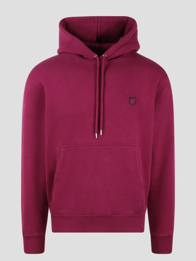 Maison Kitsuné Bold Fox Head Patch Comfort Hoodie In Pink