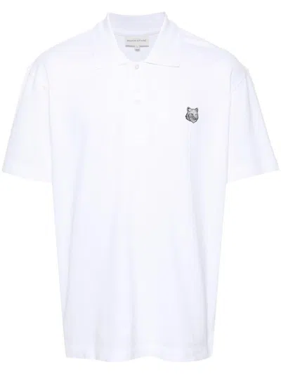 Maison Kitsuné Bold Fox Head Patch Comfort Polo Clothing In White
