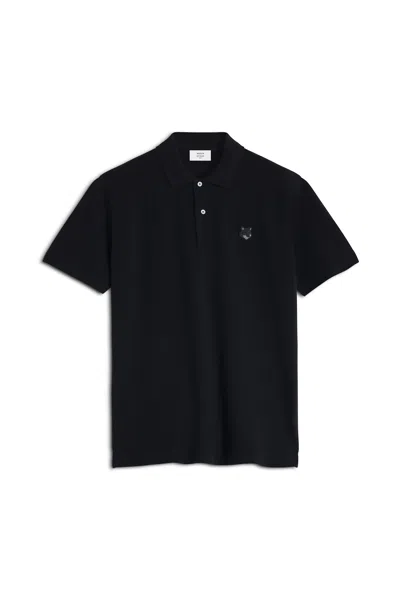 Maison Kitsuné Bold Fox Head Patch Comfort Polo In Black