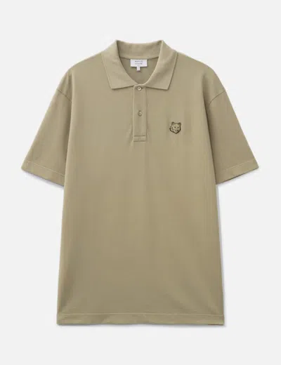 Maison Kitsuné Bold Fox Head Patch Comfort Polo In Brown