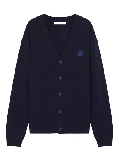 MAISON KITSUNÉ BOLD FOX HEAD PATCH COMFORT RIBBED CARDIGAN