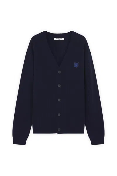 MAISON KITSUNÉ BOLD FOX HEAD PATCH COMFORT RIBBED CARDIGAN