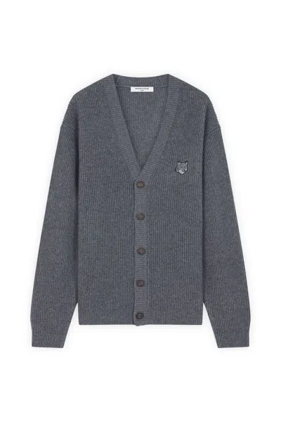 MAISON KITSUNÉ BOLD FOX HEAD PATCH COMFORT RIBBED CARDIGAN
