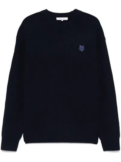 MAISON KITSUNÉ MAISON KITSUNÉ BOLD FOX HEAD PATCH COMFORT RIBBED JUMPER