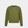 Maison Kitsuné Chillax Fox Patch Regular T-shirt In Green
