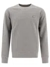 Maison Kitsuné Ribbed Crew Neck Sweater With Long Sleeves In Grey