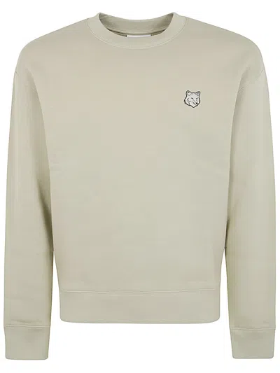 Maison Kitsuné Bold Fox Head Patch Comfort Sweatshirt In Green