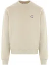 Maison Kitsuné 'bold Fox Head Crewneck Sweat In P129 Ash Tree