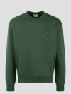 Maison Kitsuné Logo-appliquéd Cotton-jersey Sweatshirt In Green