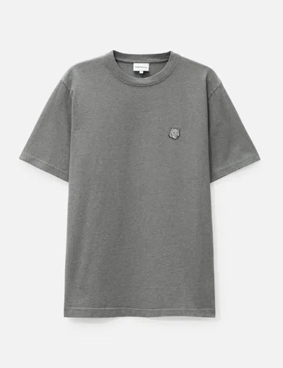 Maison Kitsuné Bold Fox Head Patch Comfort T-shirt In Grey