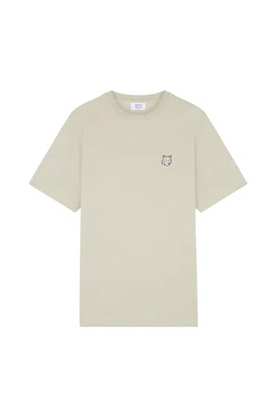 Maison Kitsuné Bold Fox Head Patch Comfort Tee Shirt In Ash Tree