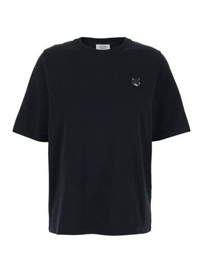 Maison Kitsuné Bold Fox Head Patch Comfort Tee Shirt In Black