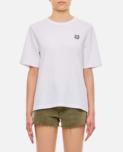 Maison Kitsuné T-shirt With Fox Patch In White