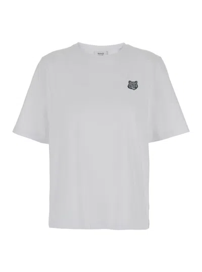 Maison Kitsuné Bold Fox Head Patch Comfort Tee Shirt In White