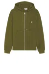 Maison Kitsuné Maison Kitsune' Cotton Sweatshirt With Logo In Military Green